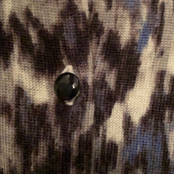 JCrew animal print 3/4 sleeve Marino wool cardigan - Picture 4 of 6